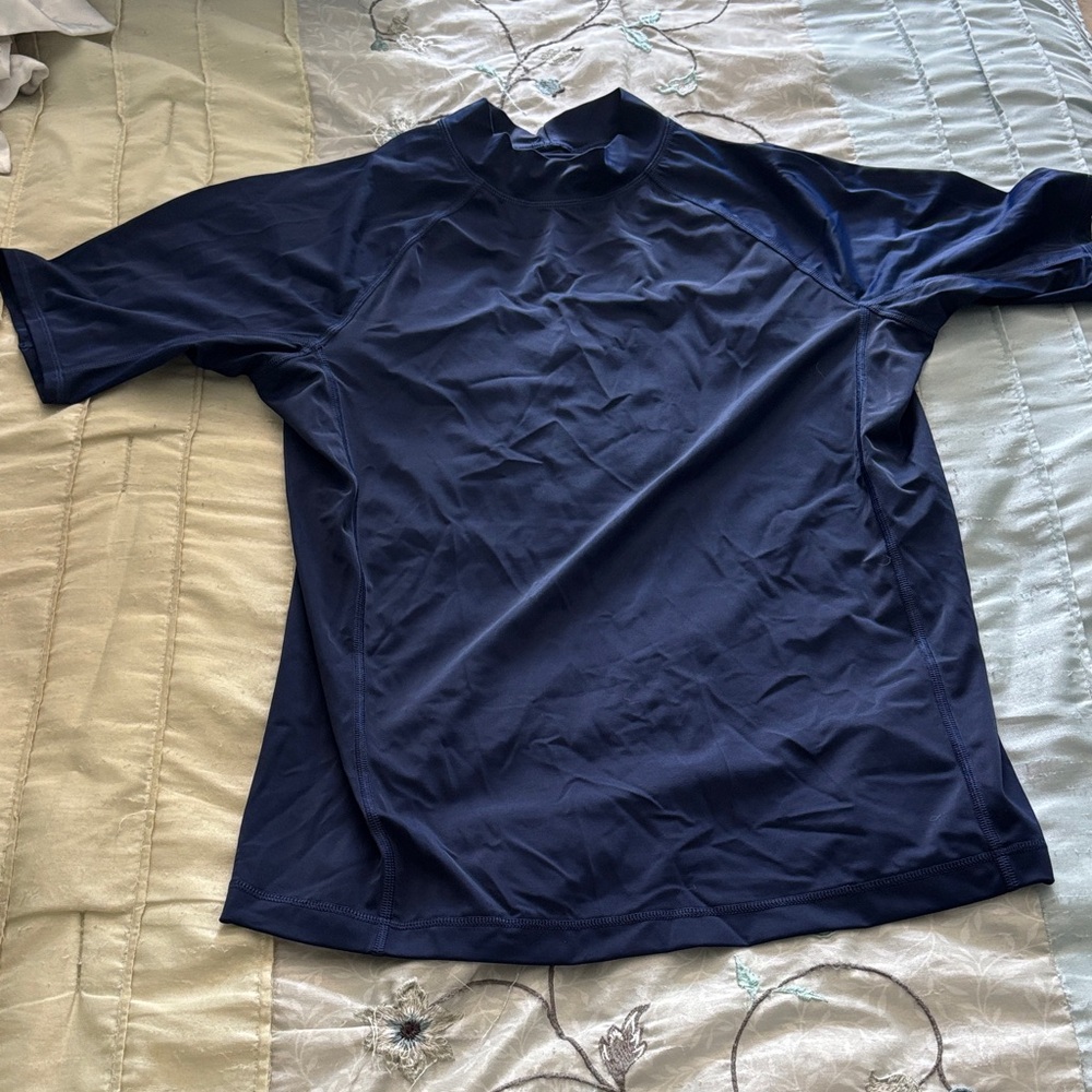 Lands End Navy Swim Shirt